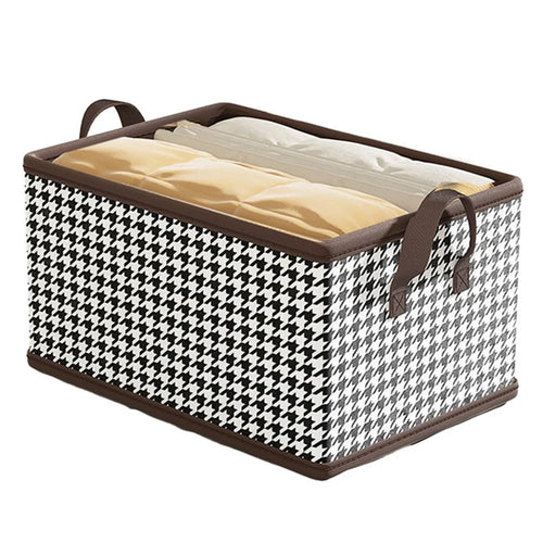 JJTZ 50 x 44 x 32cm Pattern Design Folding Storage Box Washable PP Board Cloth Organizer - 1