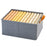 JJTZ 50 x 30 x 26cm Cationic PP Board Cloth Organizer Closet Storage Box with Handles - Grey - 1