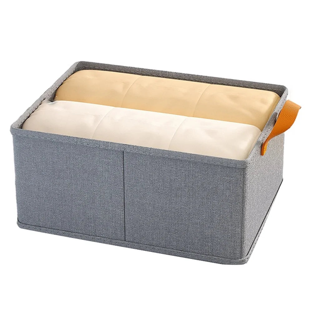 JJTZ 50 x 35 x 32cm Cloth Storage Bin Cationic PP Board Folding Closet Organizer - Grey - 1