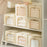 53L Oxford Cloth Steel Frame Storage Box Closet Organizer with Clear Window - Khaki - 4