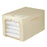 35L Clear Window Storage Box Oxford Cloth Steel Frame Foldable Closet Organizer - Khaki - 1