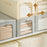 35L Clear Window Storage Box Oxford Cloth Steel Frame Foldable Closet Organizer - Khaki - 5
