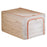 49L Clothes Storage Box Transparent PVC Metal Frame Wardrobe Closet Organizer - Pink - 1