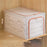 49L Clothes Storage Box Transparent PVC Metal Frame Wardrobe Closet Organizer - Pink - 7
