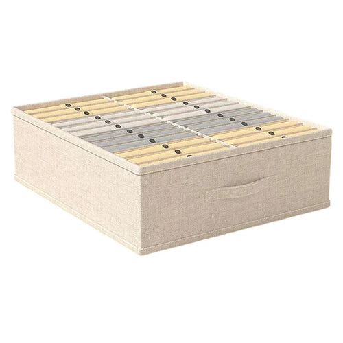 24 Cells Oxford Cloth Drawer Organizer Closet Divider Storage Box for Socks, Underwear - Beige - 1
