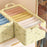 JJTZ 30 x 24 x 17cm Daisy Pattern Folding Clothes Storage Box Closet Organizer Bin - Yellow - 5