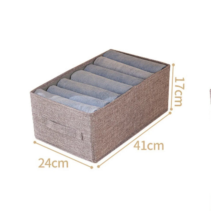 18L Polyester Organizer Wardrobe Clothes Drawer Storage Box with Handle Straps - Grey - 7