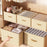 42L Collapsible Washable Storage Box Imitation Linen Organizer for Clothes Bedding - Beige - 3