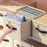 9 Grids Storage Box with Lid Clear Window Foldable Clothes Drawer Organizer - Beige - 3