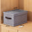7 Grids Wardrobe Storage Box Foldable Clothes Organizer with Lid Clear Window - Grey - 5