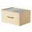 Size L Wardrobe Clothes Organizer Closet Storage Box with Handle for Jeans Shirts - Beige - 1