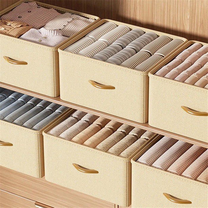 Size M Storage Box Drawer Organizer with Handle for Wardrobe Closet Clothes - Grey - 2