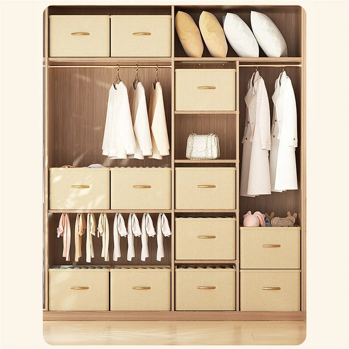 Size M Storage Box Drawer Organizer with Handle for Wardrobe Closet Clothes - Grey - 4