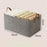 39L Wardrobe Storage Box Metal Frame Imitation Linen Foldable Closet Organizer - Grey - 7