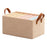 12L Foldable Storage Box Metal Frame Imitation Linen Organizer for Wardrobe Closet - Beige - 1