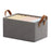 Home 26L Organizer Bag Foldable Metal+Cloth Storage Box for Clothes, Blankets - Grey - 1