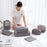 YLZ7S2017 Large Capacity Double-Layer Waterproof Cationic Travel Organizer Bag Set, 7-Piece - Grey - 4