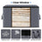 90L 60x43x35CM Clothes Organizer Non-woven Bag Blankets Foldable Storage Box with Clear Window - 5