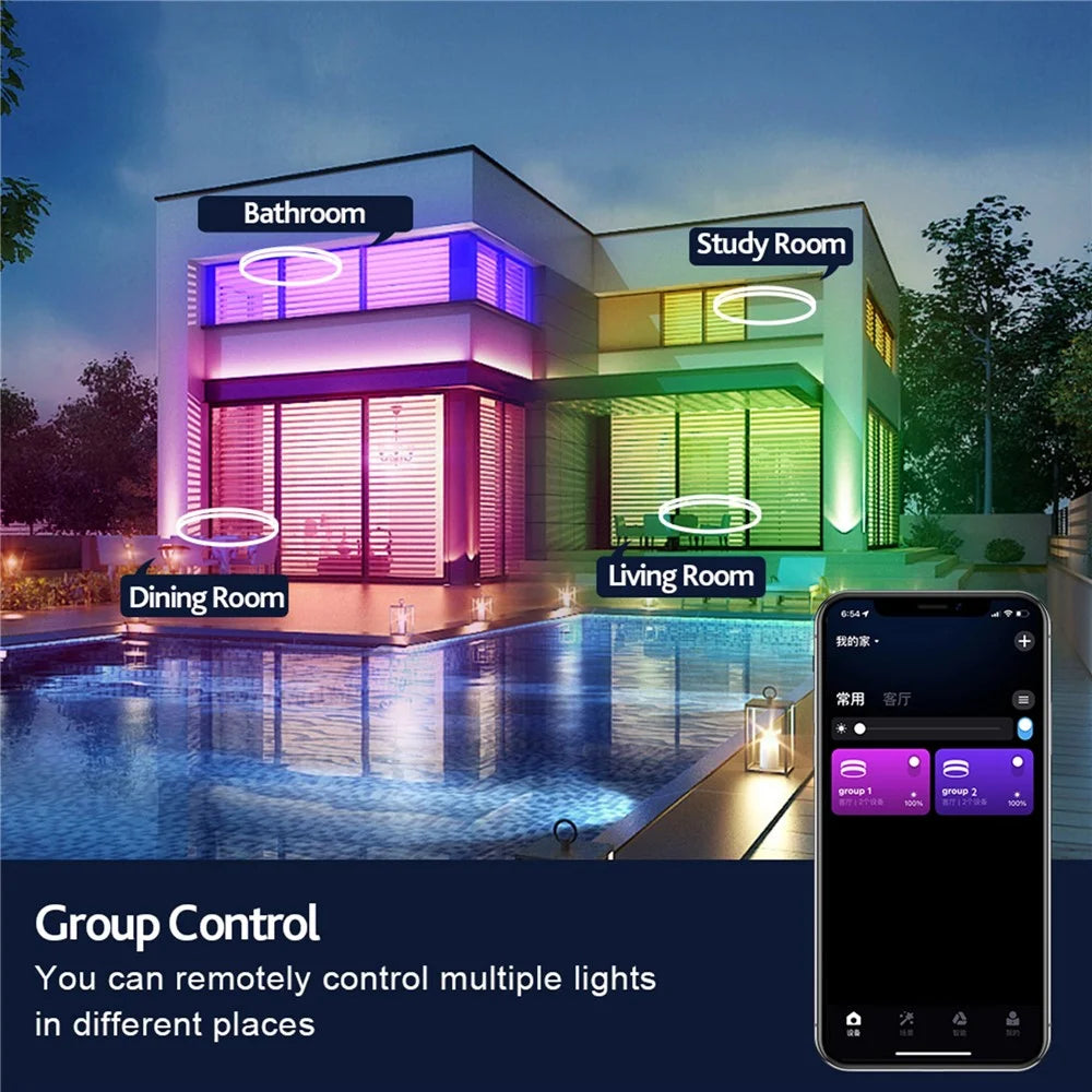 ZJ-WCLD-HC-RGB-CCT-S 30W Ultra-Thin Smart WiFi Bluetooth-compatible RGBCW Ceiling Light with Remote Control - 4