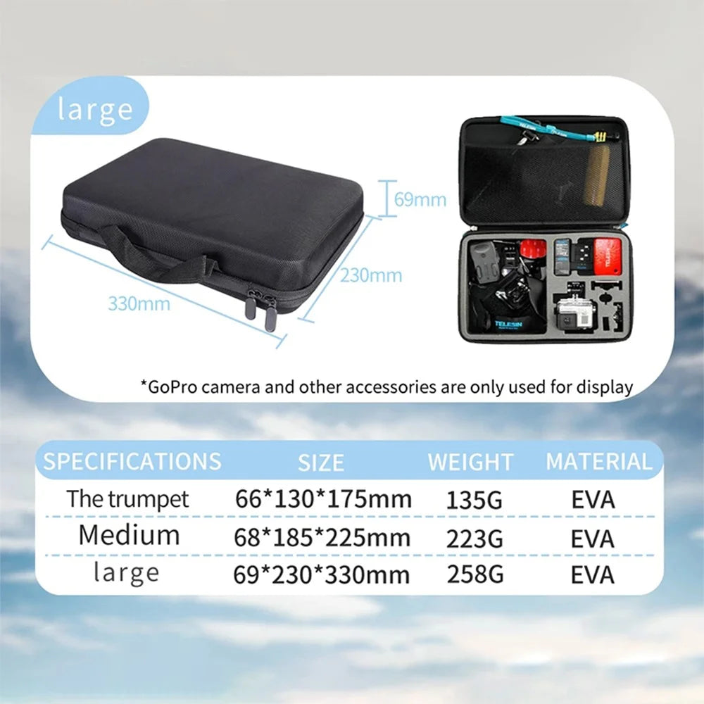 K6 Camera Storage Large Bag Sports Cameras Carrying Case for GoPro Hero SJCAM SJ4000  /  6000 - 5