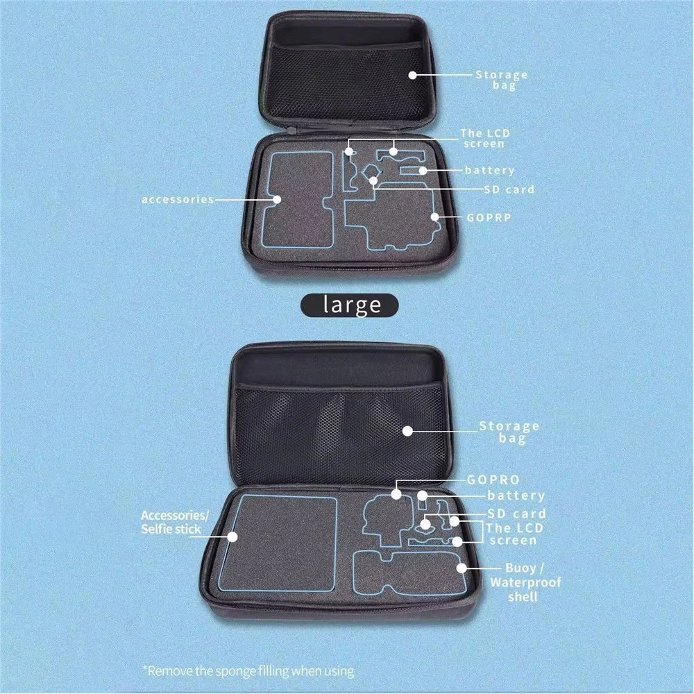 K6 Portable Storage Bag Sports Cameras Carrying Case for GoPro Hero, Xiaomi, SJCAM SJ4000 / 6000, Size: M - 3