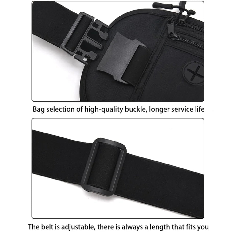 Waterproof Anti-Theft Storage Bag Travel Waist Pouch for Phone, ID Cards,  Passport - Black - 4