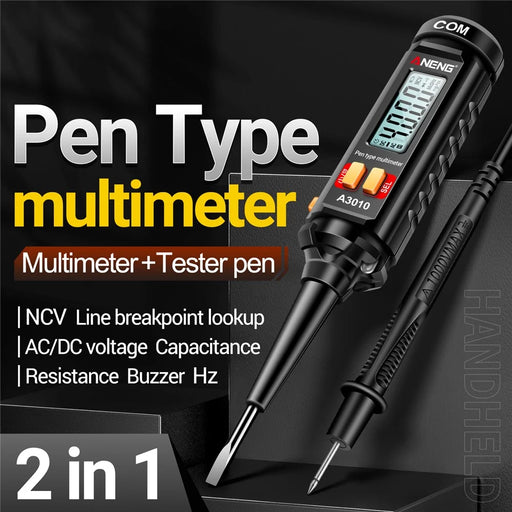 ANENG A3010 2-in-1 Digital Multimeter Test Pen Cable Breakpoint Tester DC / AC Voltage Capacitance Meter - 2