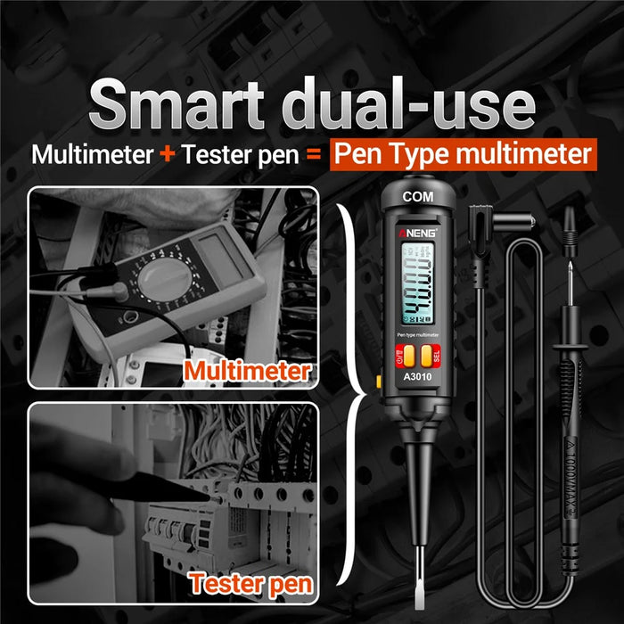 ANENG A3010 2-in-1 Digital Multimeter Test Pen Cable Breakpoint Tester DC / AC Voltage Capacitance Meter - 3