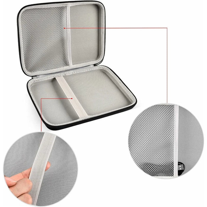 Neck-mounted LED Reading Light Storage Bag EVA+Nylon Case Travel Organizer Handbag - 2