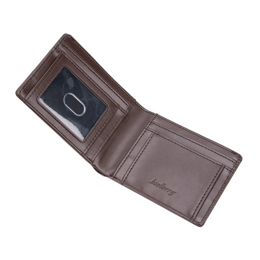 BAELLERRY K9311-K9312 RFID Blocking Bifold Leather Pocket Wallet RFID Blocking Card Bag Coin Purse - Coffee - 2