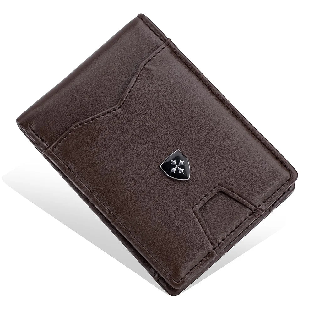 BAELLERRY K9315-K9316 Leather Wallet RFID Blocking Credit Card Holder Multi Card Case - Coffee - 3