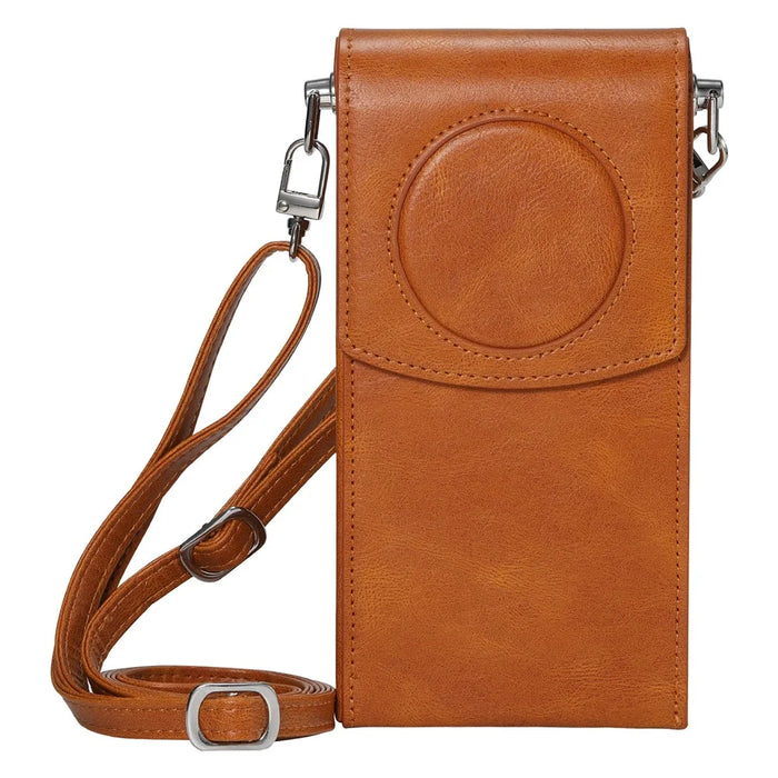 For Apple Vision Pro Battery Protection Organizer Case PU Leather Shoulder Bag - 2