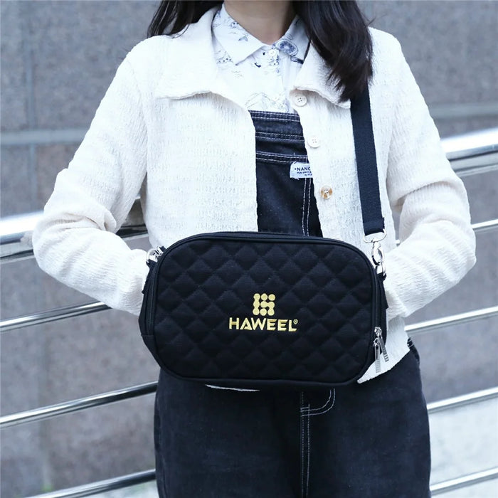 HAWEEL HWL2133 Crossbody Shoulder Bag Heating Hand Warmer Bag Storage Bag for Phone Power Stand - Black - 7