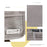 Handheld Makeup Bag Polyester Travel Wash Bag Pouch with Multiple Compartments - Grey - 3