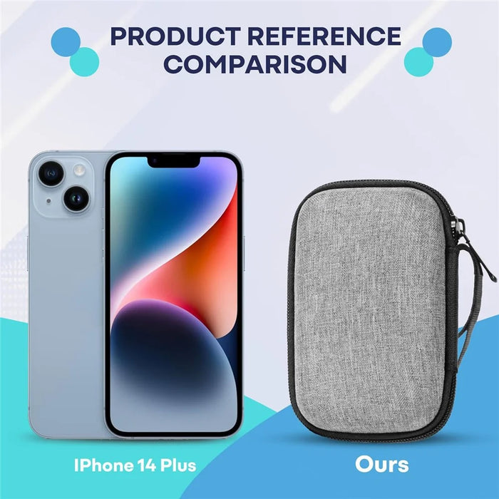 For Anker MagGo Magnetic Portable Charger Carrying Case Nylon+EVA Storage Holder Bag - 4