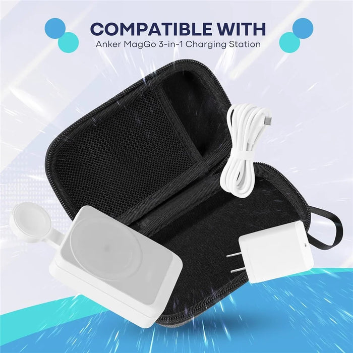For Anker MagGo Magnetic Portable Charger Carrying Case Nylon+EVA Storage Holder Bag - 5