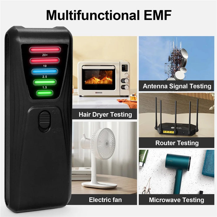 FS-2 Electric Magnetic Field Radiation Tester Portable 5 LED EMF Meter Detector - Black - 7
