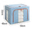 66L 50x40x33cm Clothes Storage Box Linen Cloth Organizer with Single Clear Window - Baby Blue - 4