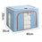 24L 40x30x20cm Linen Cloth Storage Box Foldable Clothes Bin with Dual Clear Window  - Sky Blue - 4