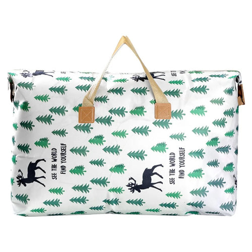 Clothes Quilt Storage Bag Waterproof Moisture-proof Luggage Tote Bag, Size M - Elk - 1