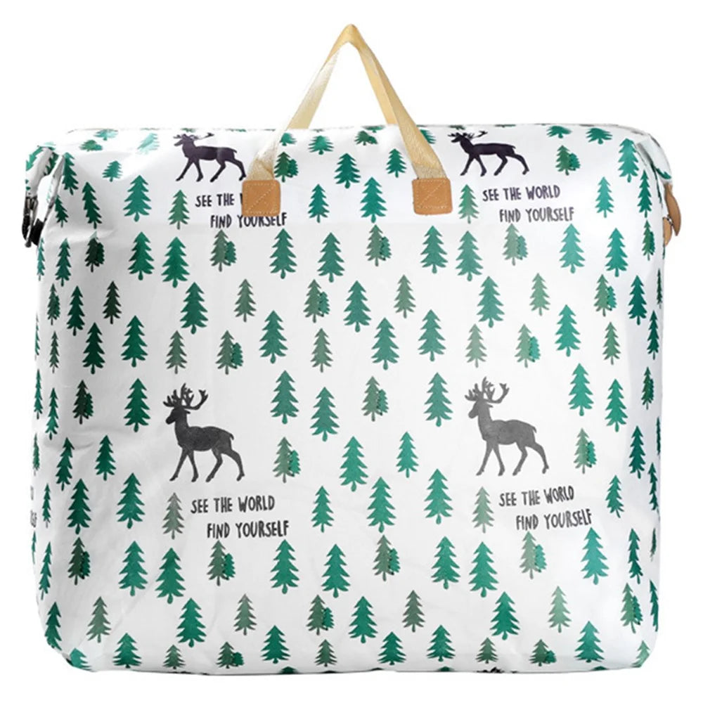 Large Capacity Waterproof Wardrobe Organizer Clothes Bedding Storage Bag, Size XL - Elk - 1