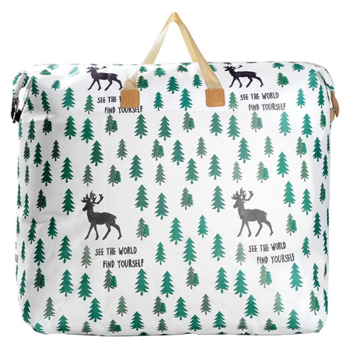 Large Capacity Waterproof Wardrobe Organizer Clothes Bedding Storage Bag, Size XL - Elk - 1