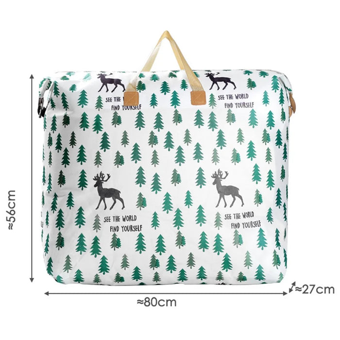 Large Capacity Waterproof Wardrobe Organizer Clothes Bedding Storage Bag, Size XL - Elk - 7