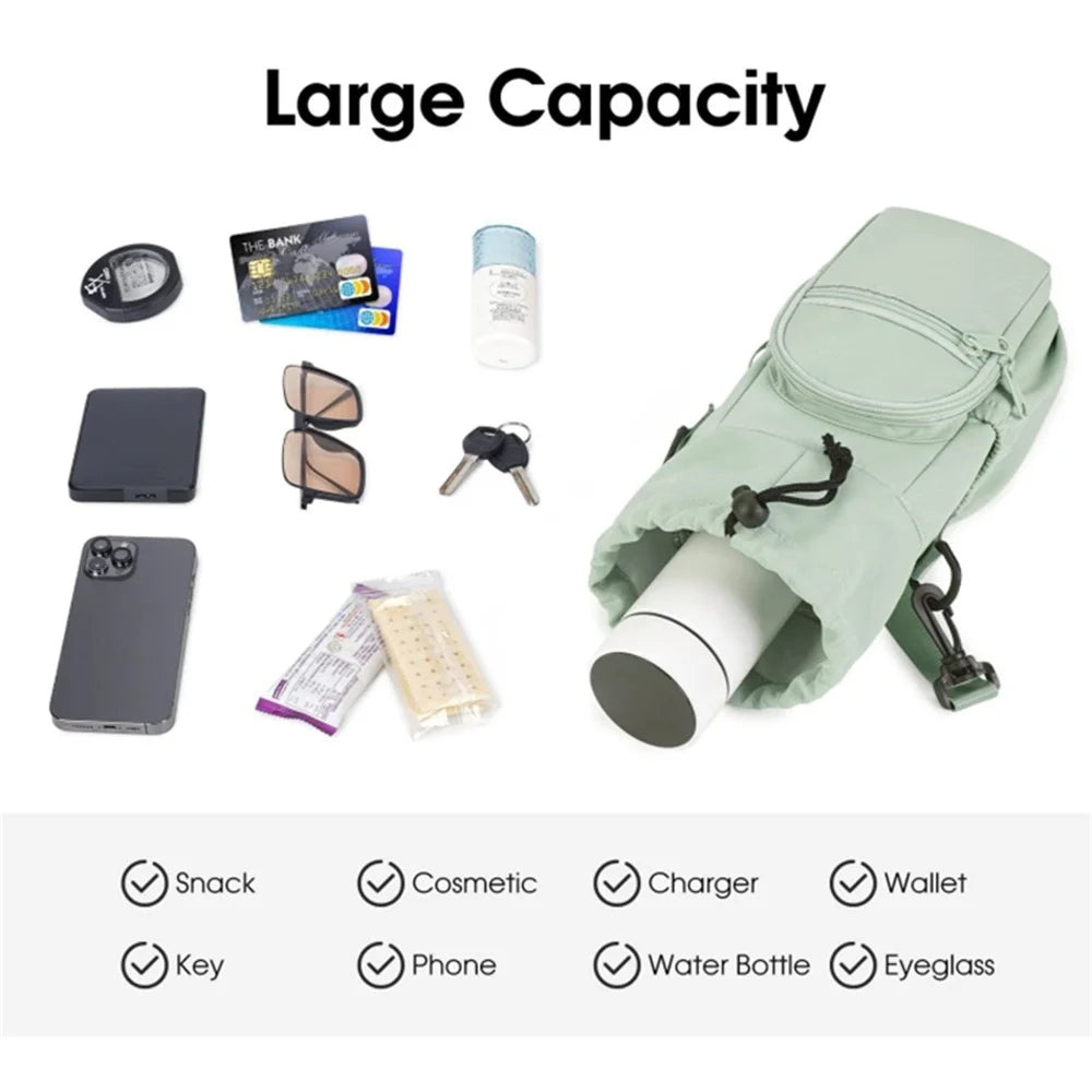 Water Bottle Holder with Strap Water-Resistant 40Oz Insulated Water Bottle Sleeve for Sports Camping Travel - Green - 7