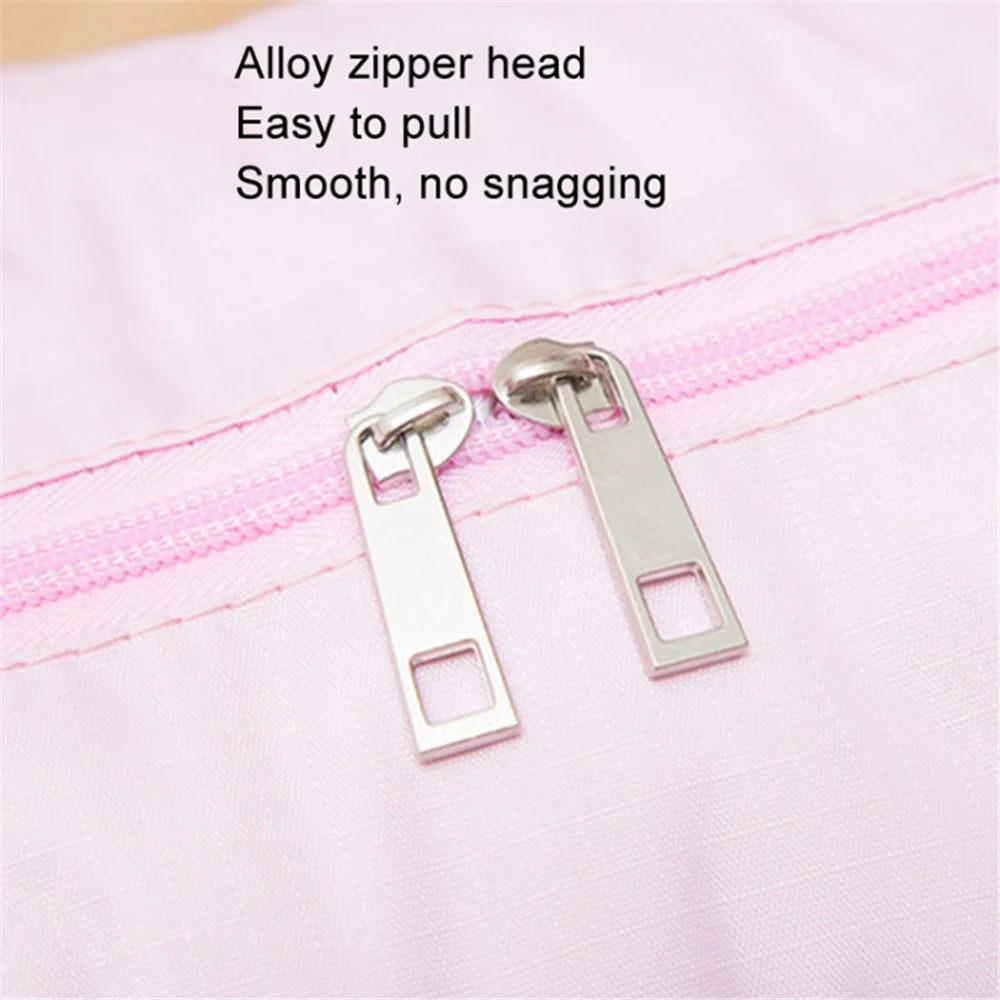 Oxford Cloth Airline Cabin Bag Foldable Travel Duffel Bag Holdall Tote Fit Suitcase - Pink - 4