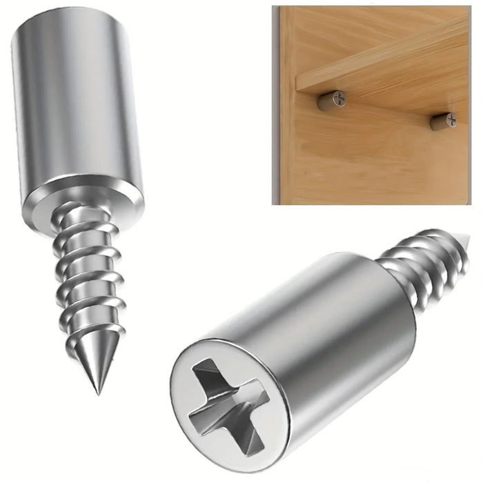 Shelf Support Pegs Shelf Pins Cabinet Self-Tapping Screws for Furniture Bookcase - 2