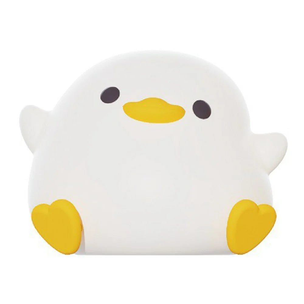 Cute Cartoon Duck Night Light Eye Protection Tap Dimmable Table Lamp with Timer - 1