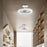 E27 24W Round LED Crystal Light Energy Saving Bright Indoor Lamp, White Light 23cm - 3