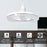 E27 24W Round LED Crystal Light Energy Saving Bright Indoor Lamp, White Light 23cm - 5