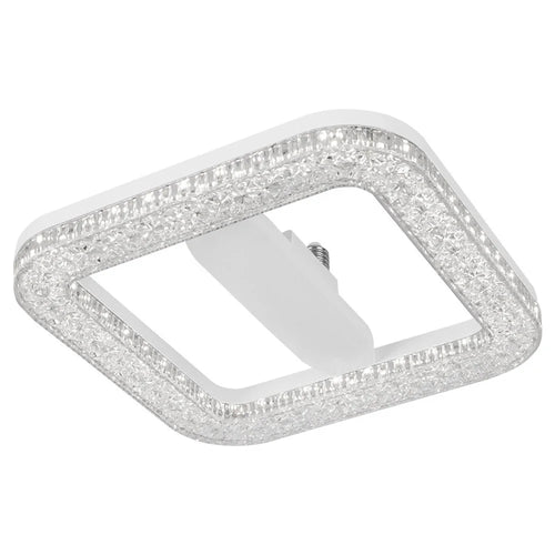 E27 18W Square LED Crystal Light Energy Saving Bedroom Dining Room Home Lamp, White Light 18cm - 1